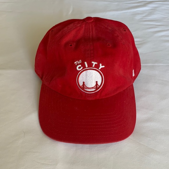47 Other - Red Golden State Warriors Adjustable Dad Cap Hat